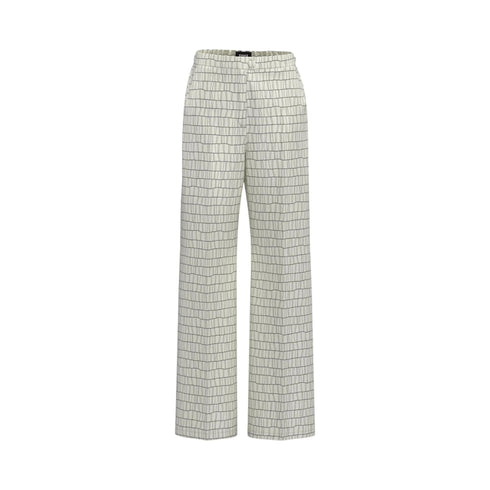 Emme Marella Pantaloni Pantalone Donna morbido a palazzo Panna - Francavilla Moda